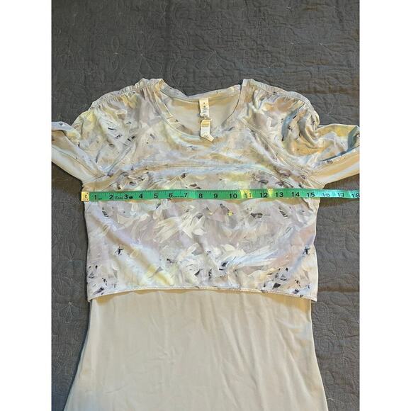 Lululemon sea-me-run long sleeve lightweight layered shirt size 4 - Picture 10 of 12